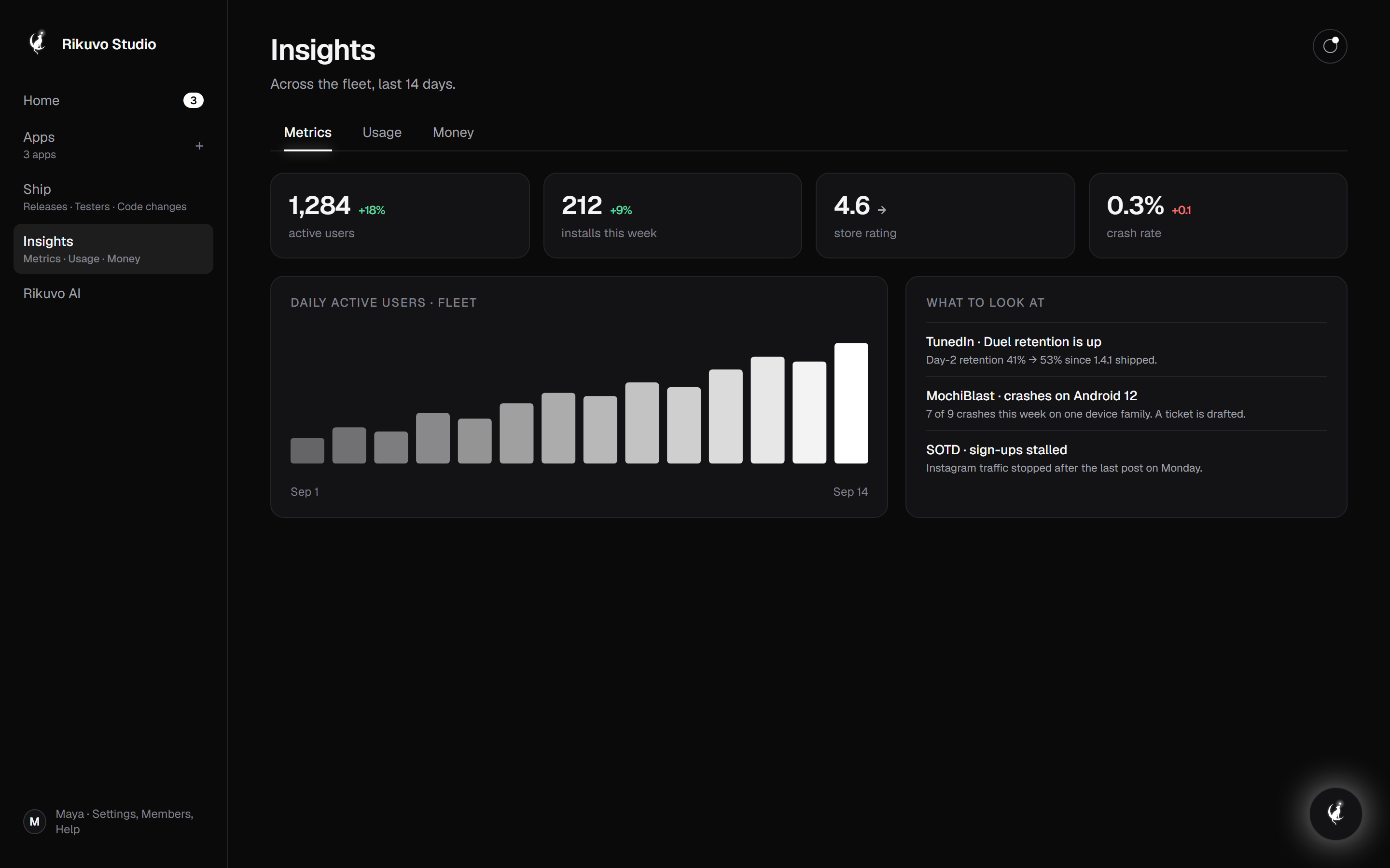 Fleet insights in Studio